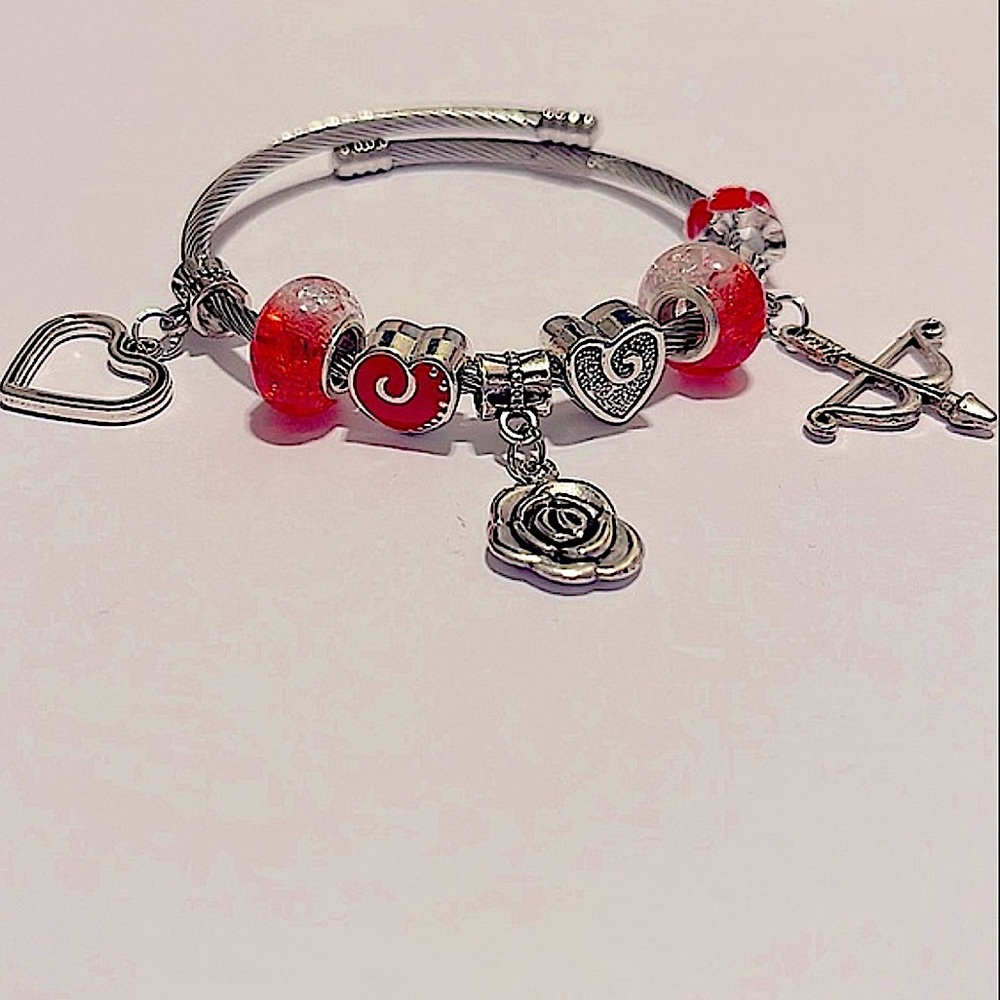 “Love Always,” Open Wrap Cuff Charm Bracelet ♥️ Perfect Gift 🔮 SEE PHOTOS 🔮